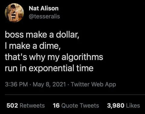 Exponential Time Algorithms Joke