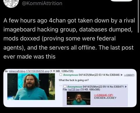 4chan’s Final Chicken Jockey Post