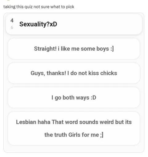 Sexuality Quiz Confusion