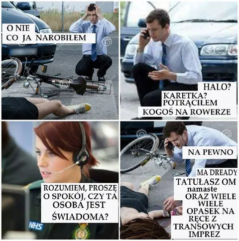 Potrąciłem kogoś na rowerze