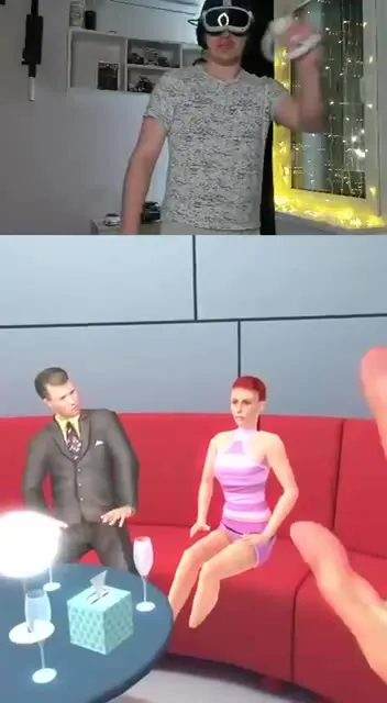 Игрок в VR устраивает драку