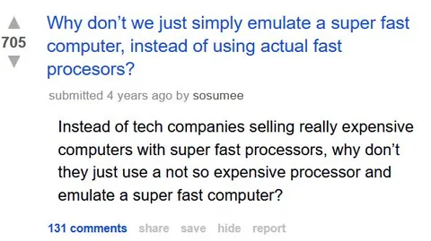 Why Emulate a Super Fast Computer