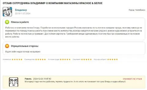 Идеальный отзыв о работе
