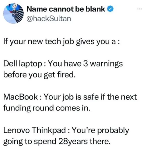 New Tech Job Laptop Outcomes