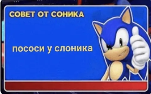 Совет от Соника: пососи у слоника