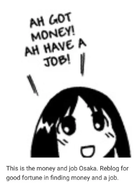 Osaka Has Money and a Job