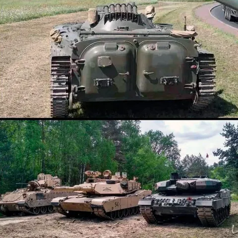 Танки на учениях