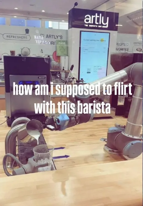 Flirting With a Barista Robot