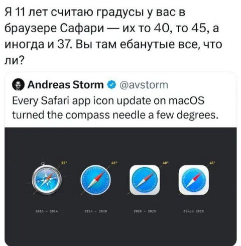 Сумасшедший компас Safari