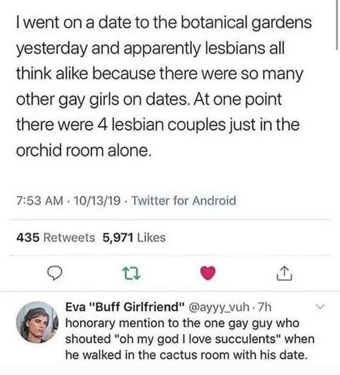 Lesbians Think Alike at the Botanical Gardens