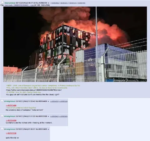 European Data Center Fire