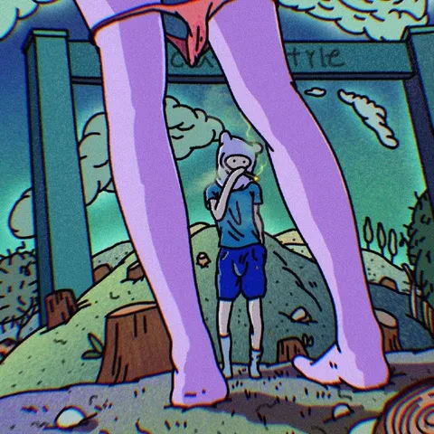 Giant Legs Tower Over Tiny Kid