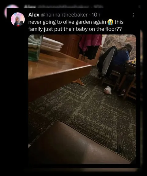 Baby on the Restaurant Floor