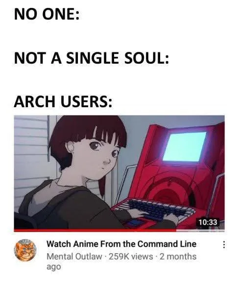 Arch Users Watch Anime