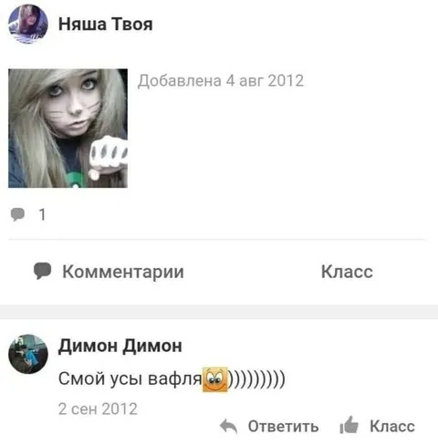 Смой усы, вафля