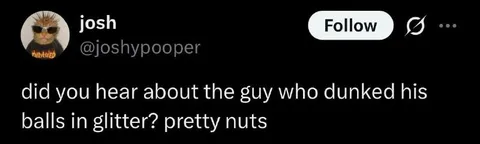 Glitter Balls Pretty Nuts Joke