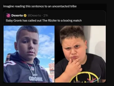 Baby Gronk Challenges The Rizzler