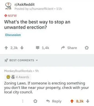 Best way to stop an unwanted erection