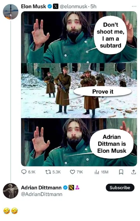 Adrian Dittmann Is Elon Musk