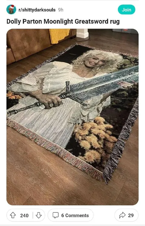 Dolly Parton Moonlight Greatsword Rug