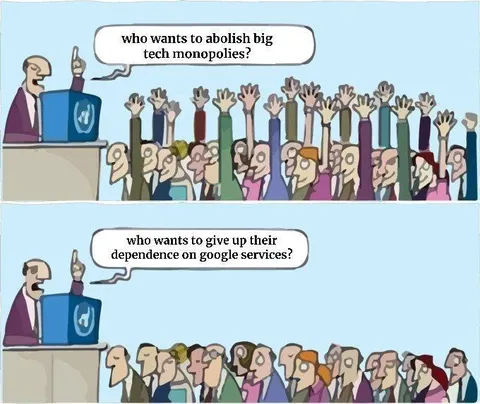 Google Dependency Cartoon