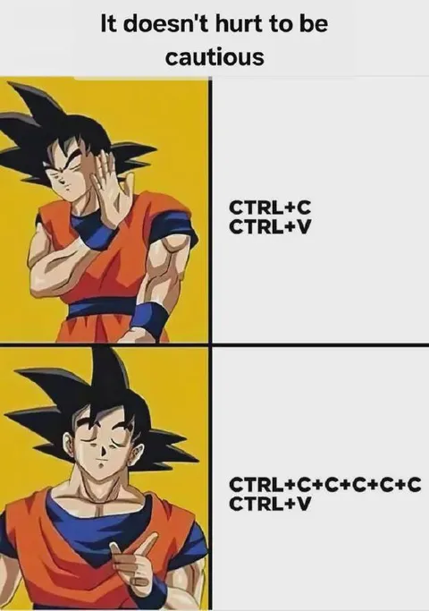 Goku Copy Paste Caution