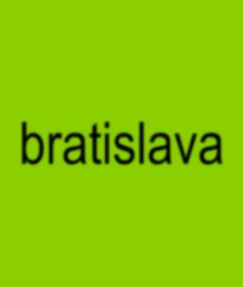 Bratislava on Green Background