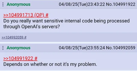 Sensitive Code on OpenAI Servers