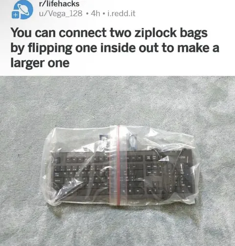 Two Ziplock Bags Make One