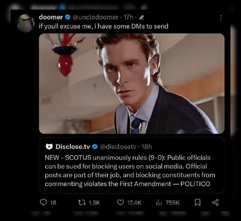 Patrick Bateman Has DMs to Send