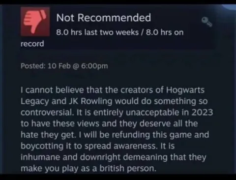 Hogwarts Legacy British Person Review