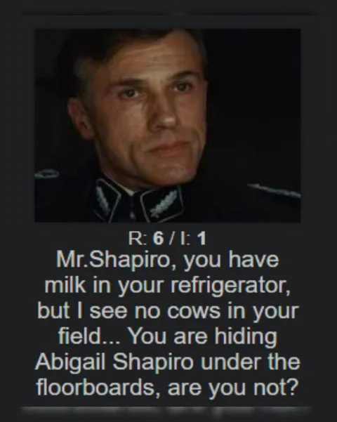 Hans Landa Finds the Hidden Cow