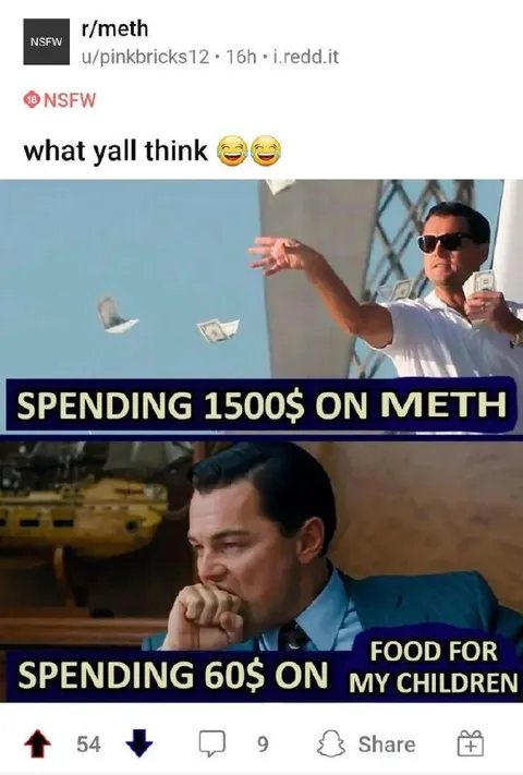 Spending Money on Meth vs Children