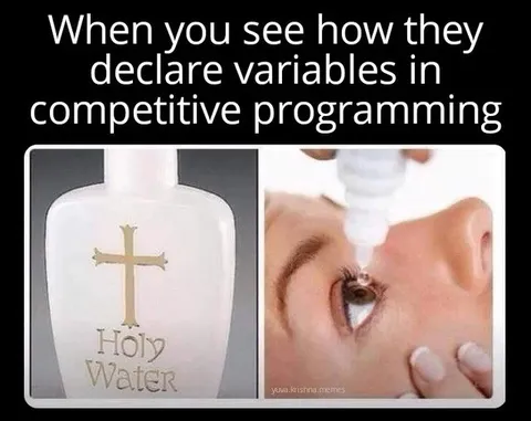 Competitive Programming Variable Declarations