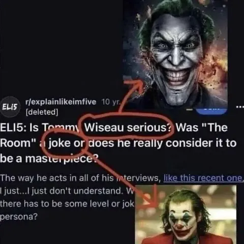 Is Tommy Wiseau Serious?