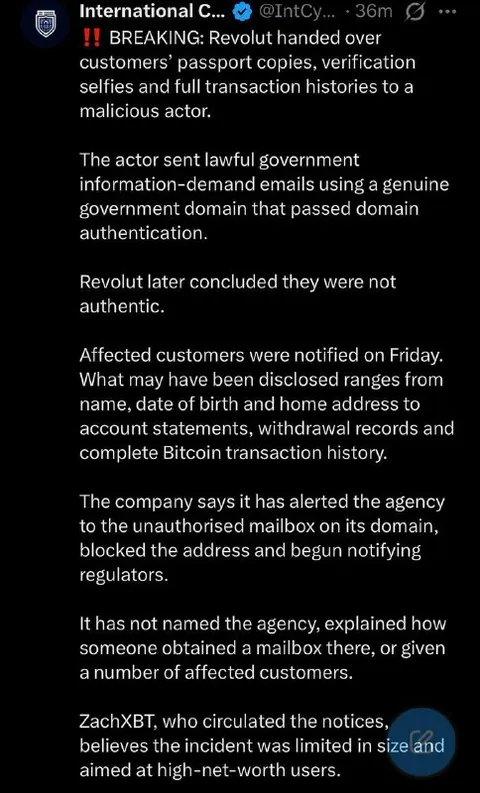 Revolut Email Data Leak
