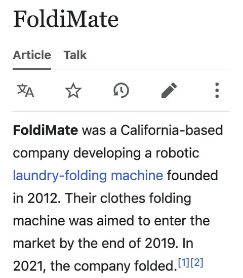 FoldiMate Company Folded