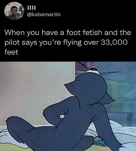 Foot Fetish at 33,000 Feet