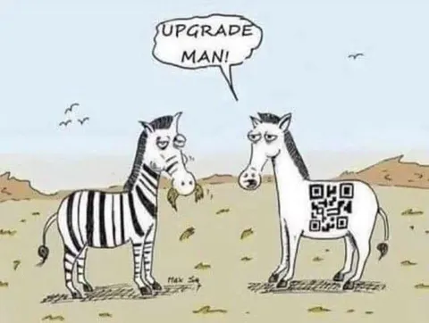 Upgrade Man Zebra QR Code