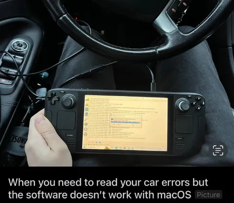 Car Errors on a Steam Deck