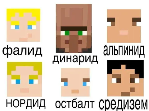 Разные типы жителей Minecraft