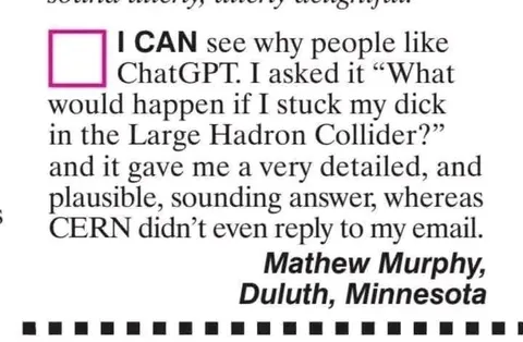 ChatGPT Answers Better Than CERN
