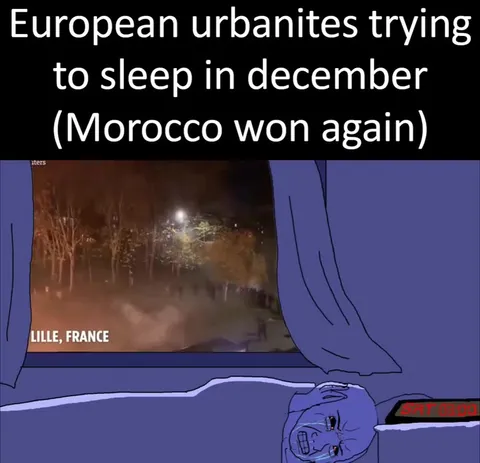 European Urbanites After Morocco Wins