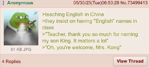 King Kong English Name Joke