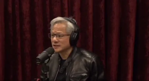 Jensen Huang awkward sigh reaction