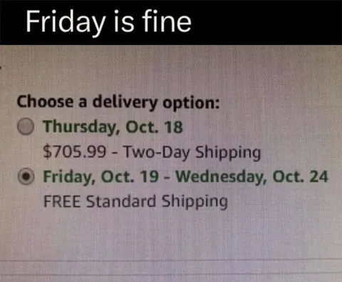 Friday Is Fine Shipping