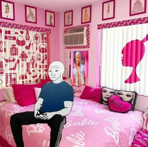 Wojak in Barbie's Dream Bedroom