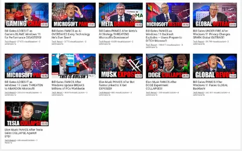 YouTube Bill Gates Panic Thumbnails
