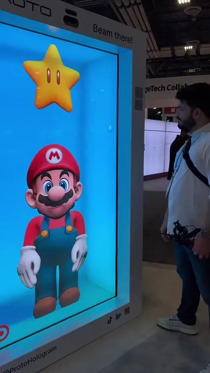 Man Meets Hologram Mario