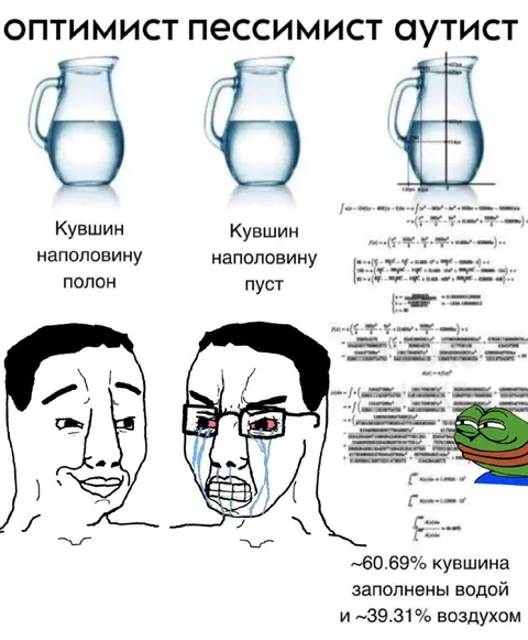 Оптимист, пессимист и аутист